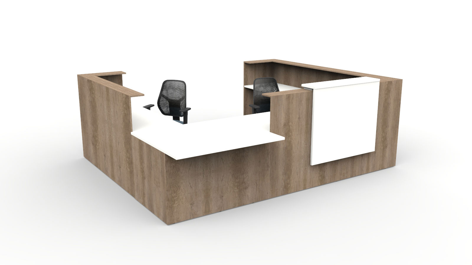 U shaped office reception desk