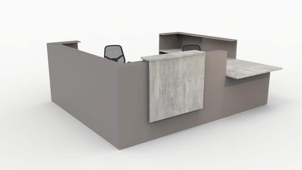 Grey U Shaped Reception Desk