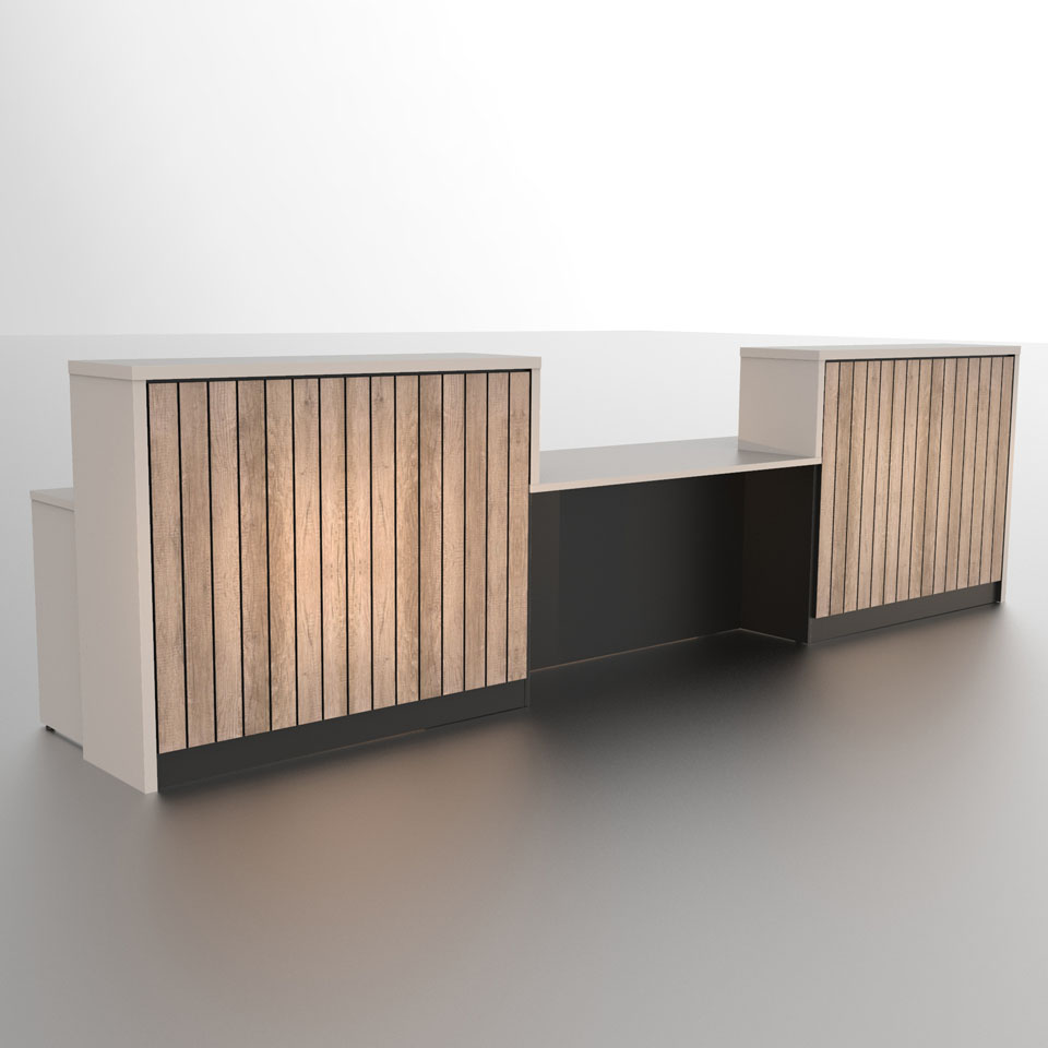 Pinstripe Reception Desk