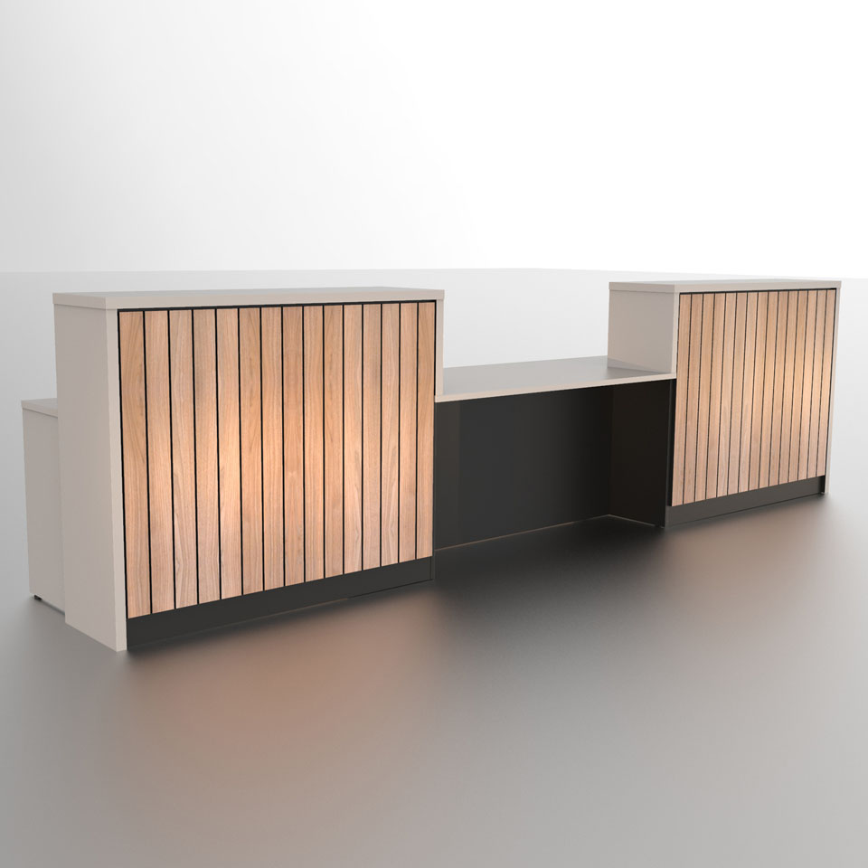 Beige Bespoke Reception Desk