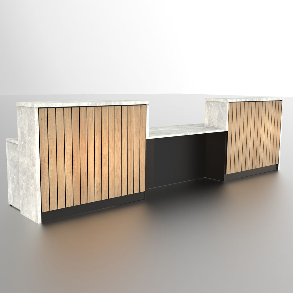 White Bespoke Reception Desk